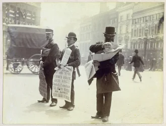Vendedores de periódicos, Ludgate Circus, 1893